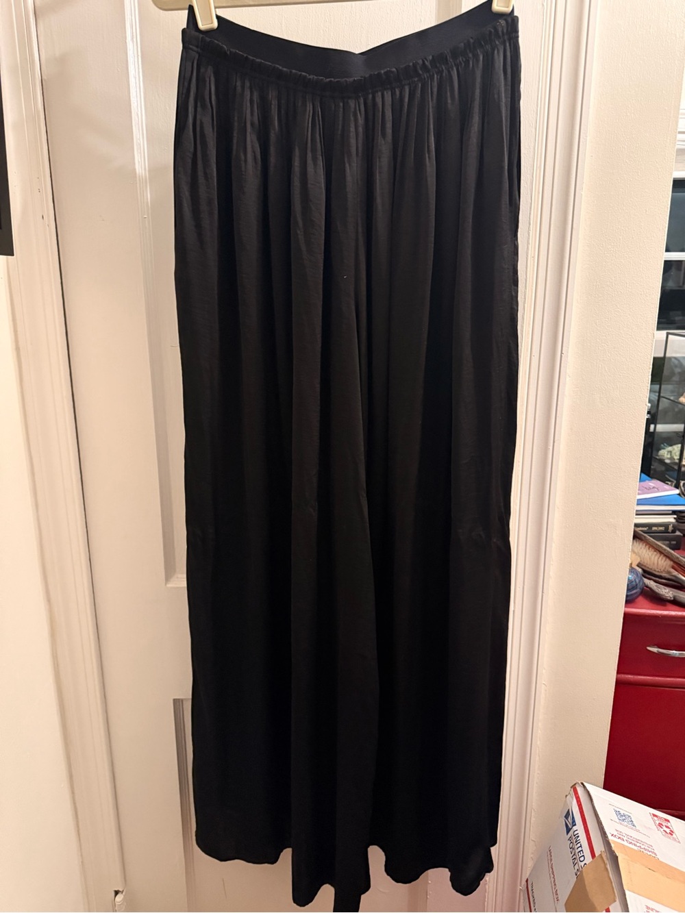 Armani Exchange Black Wide-Leg Palazzo Pants